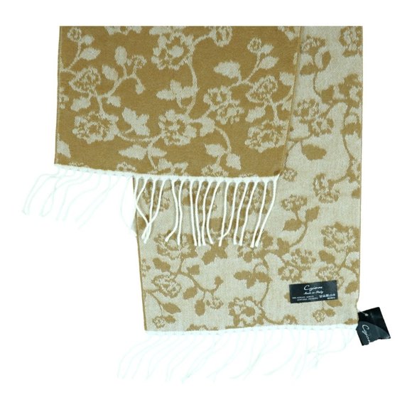 NWT Cejon Spacious Floral Print Blanket Wrap Womens One Size Camel Color - Picture 2 of 4